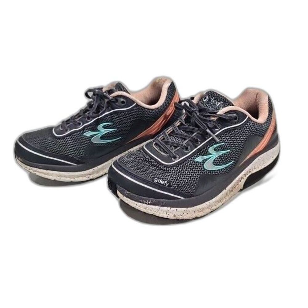 Gdefy Gravity Defyer Mighty Walk Women's Shoes Size 9 Gray/Salmon TB9024FGP